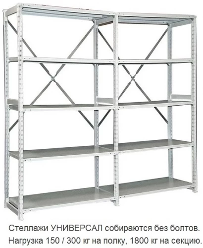 Стеллаж металлический ТСУ 3.15.2 (2500х1560х500) 4