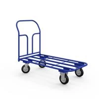 Тележка платформенная каркасная ТК 9 (г/п 450 кг, 1000x500 мм, колёса чёрная резина 160 мм)